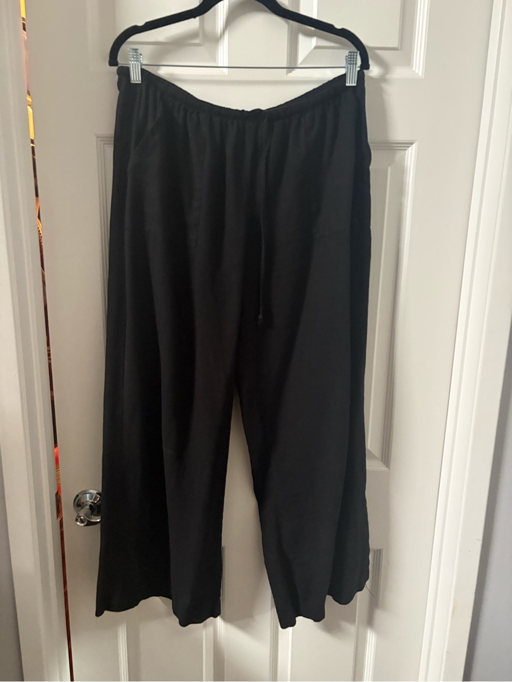 Garage low mid rise linen pants